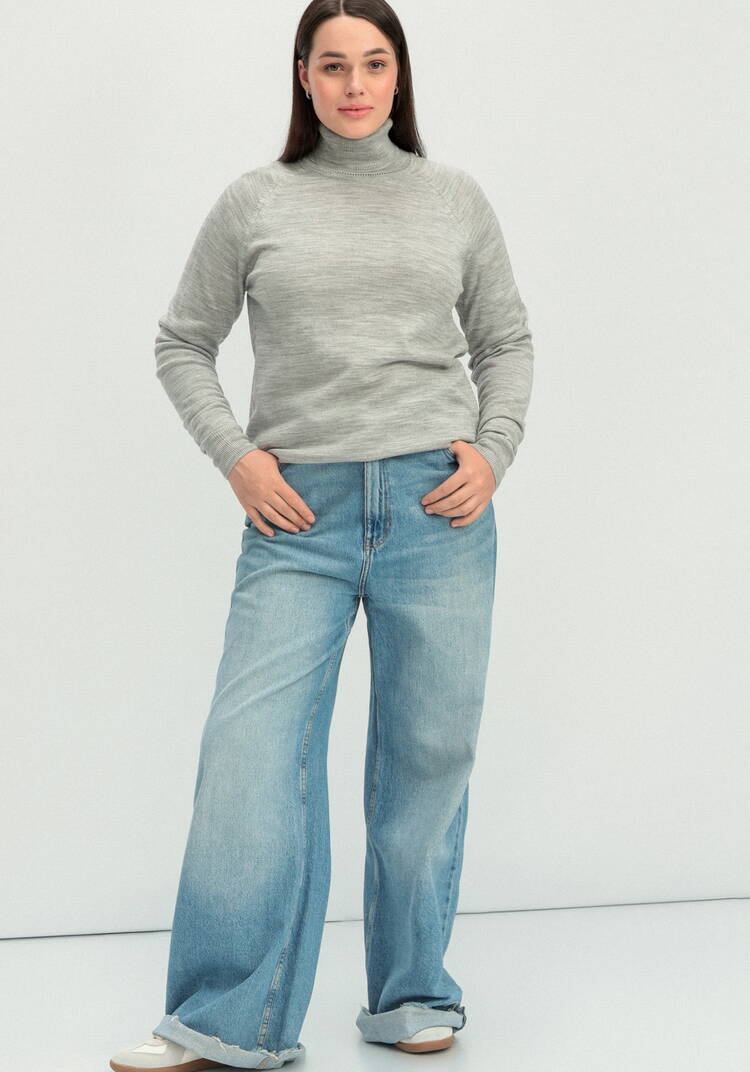 Джемпер прямого силуэта с высоким воротом шир.  750, рис. 42