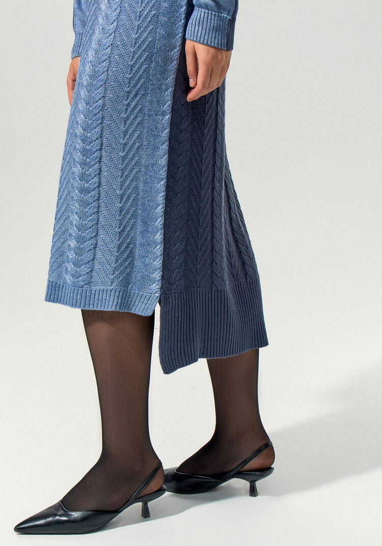 Платье двухцветное с фактурным рисунком шир.  750, рис. 5