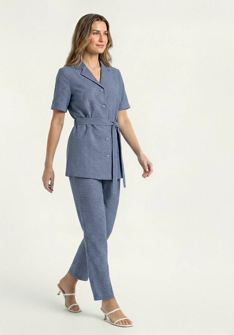 Костюм из жакета и брюк в полоску шир.  750, рис. 9