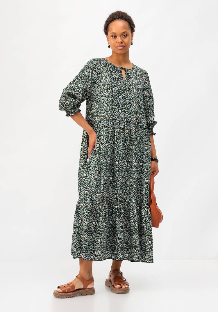 Платье с ярусами из штапеля шир.  750, рис. 16