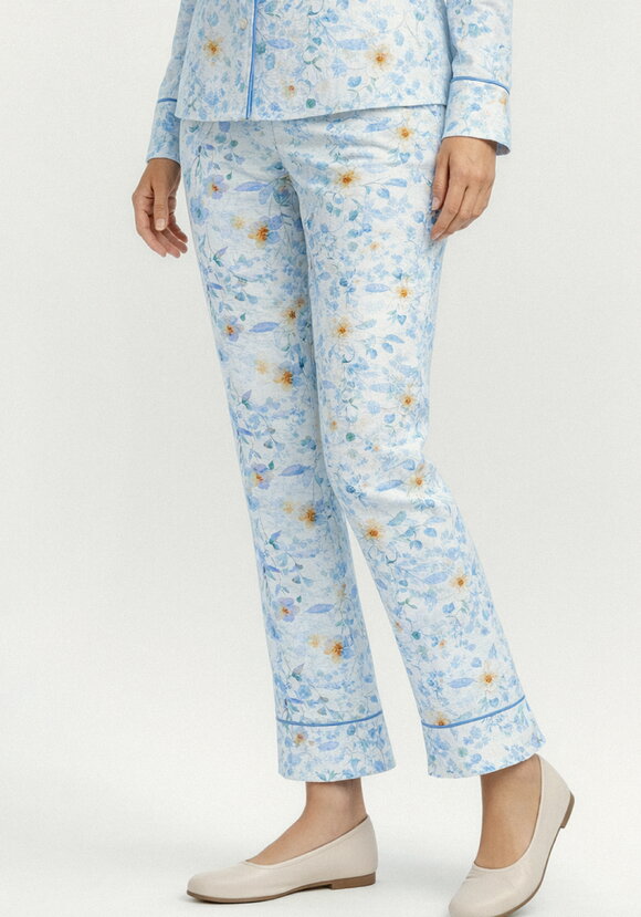 Брюки 7/8 изо льна с принтом шир.  580, рис. 2