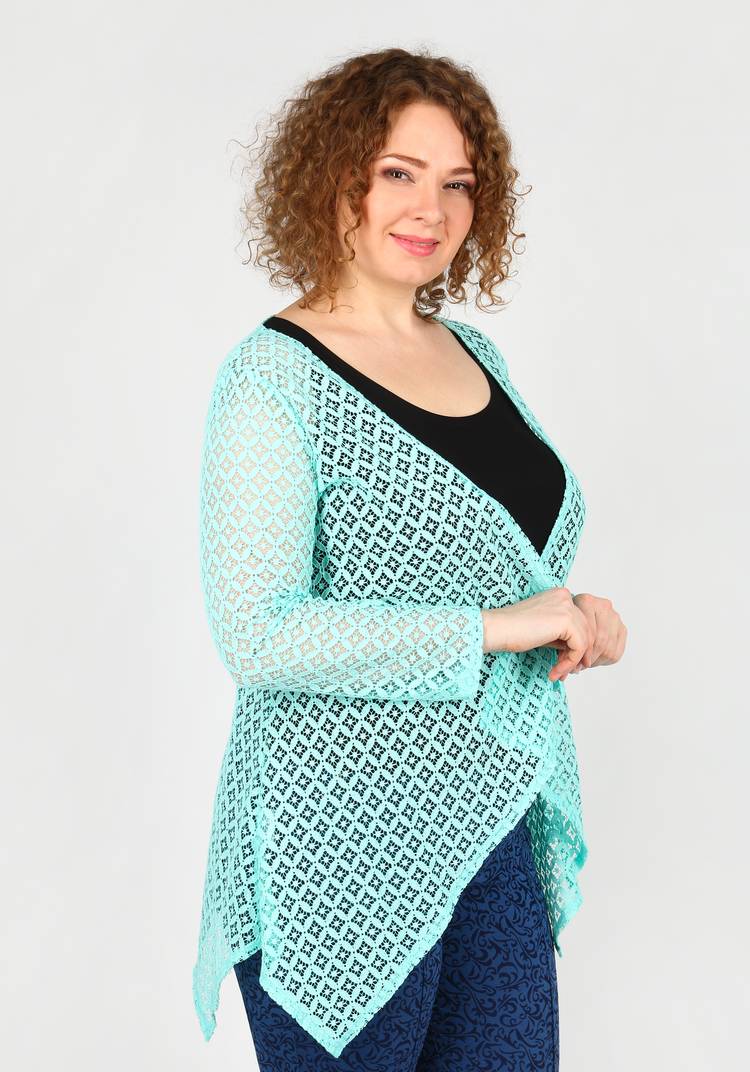 Кардиган ажурный шир.  750, рис. 4