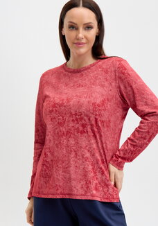 Лонгслив с принтом на горловине спинки