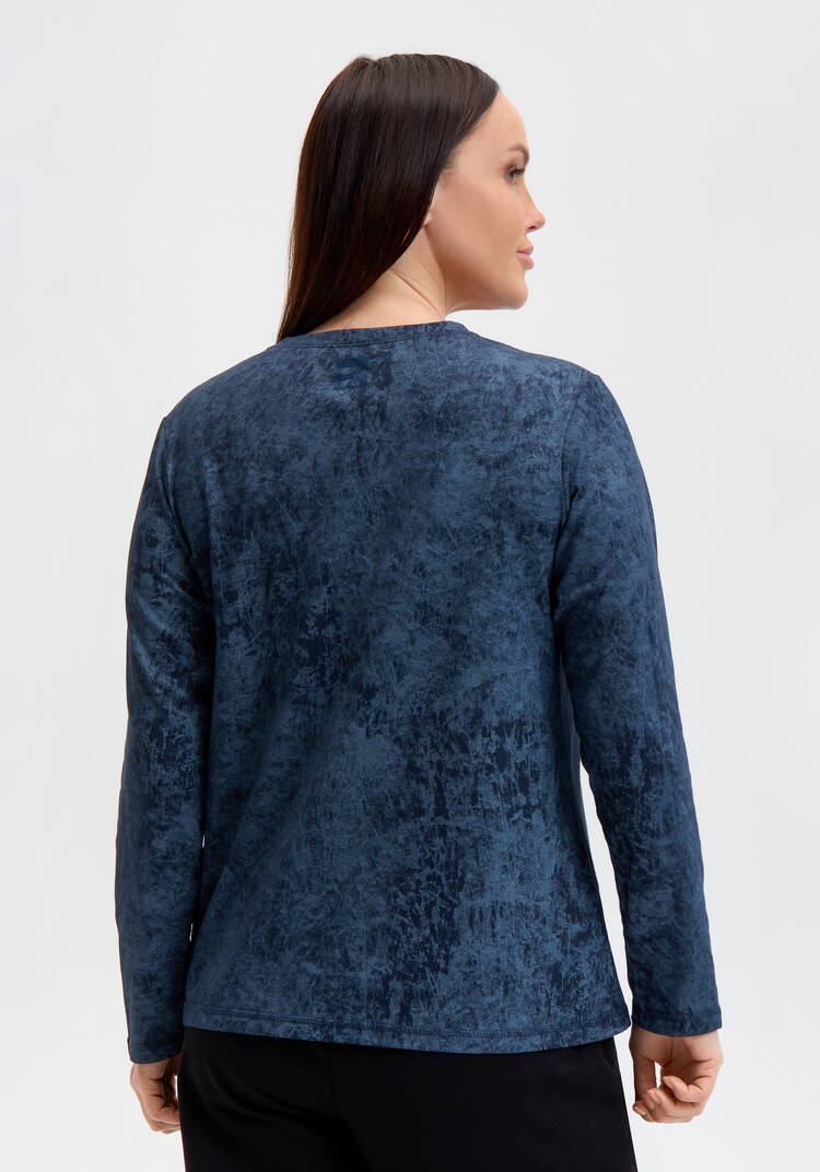 Лонгслив с принтом на горловине спинки шир.  750, рис. 3