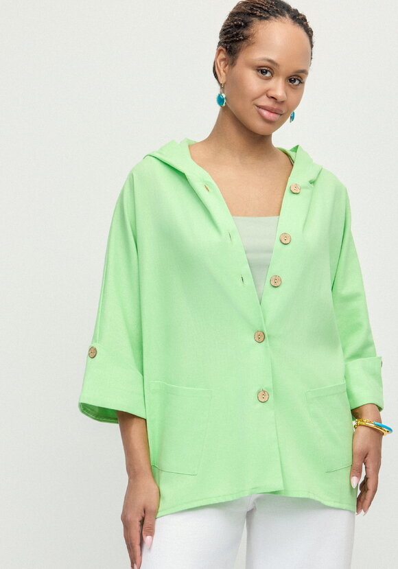 Блуза льняная с рукавами кимоно шир.  580, рис. 21