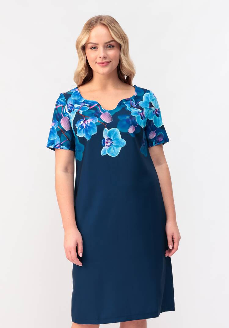 Платье полуприлегающего силуэта с  принтом шир.  750, рис. 9