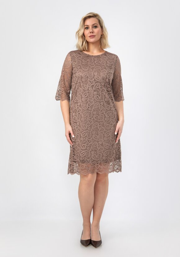 Платье из эластичного гипюра шир.  580, рис. 26