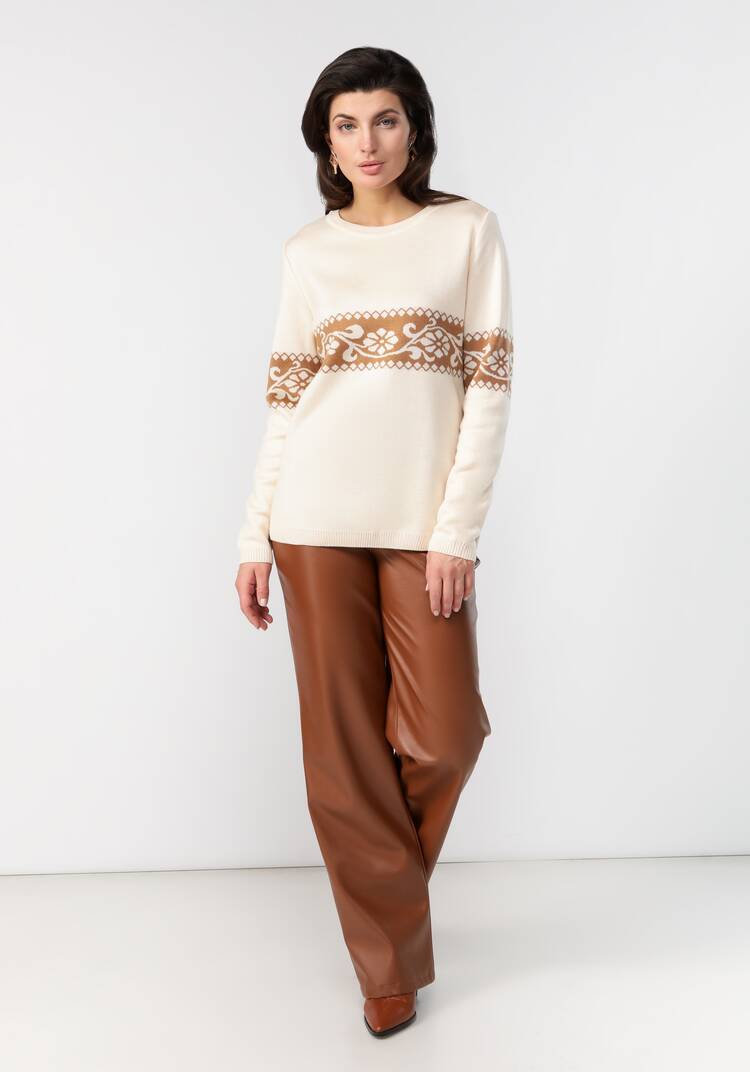 Джемпер женский с рисунком по груди и рукавам шир.  750, рис. 7