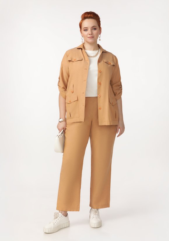 Брюки с эластичными вставками в поясе шир.  580, рис. 19