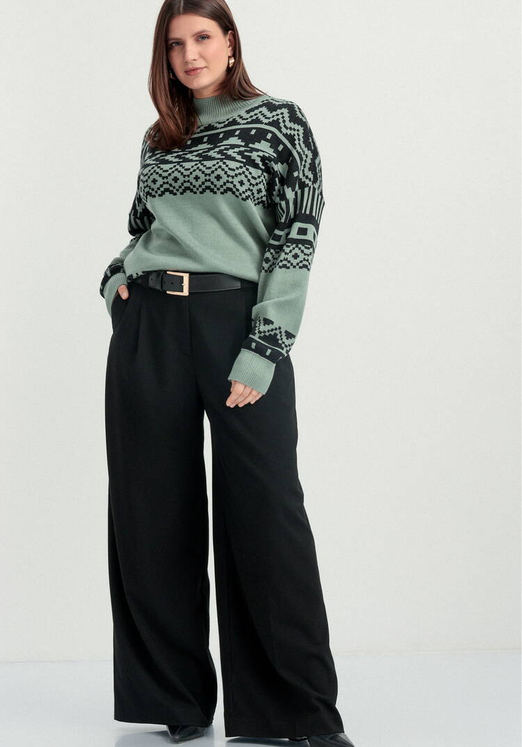 Свитер с геометрическим орнаментом шир.  750, рис. 24