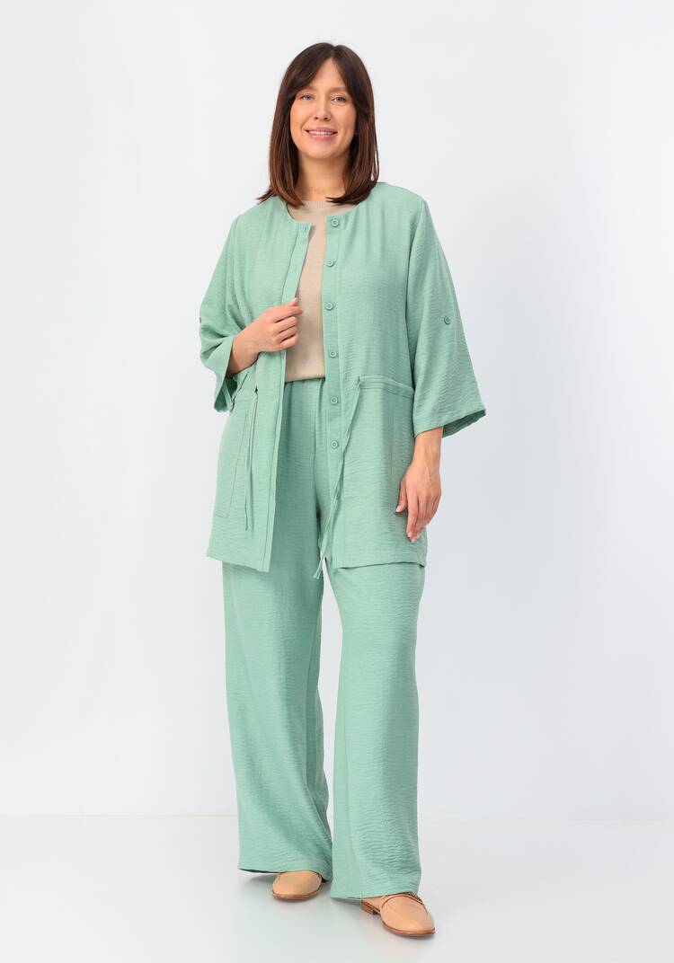 Кардиган на пуговицах с кулиской по талии шир.  750, рис. 18