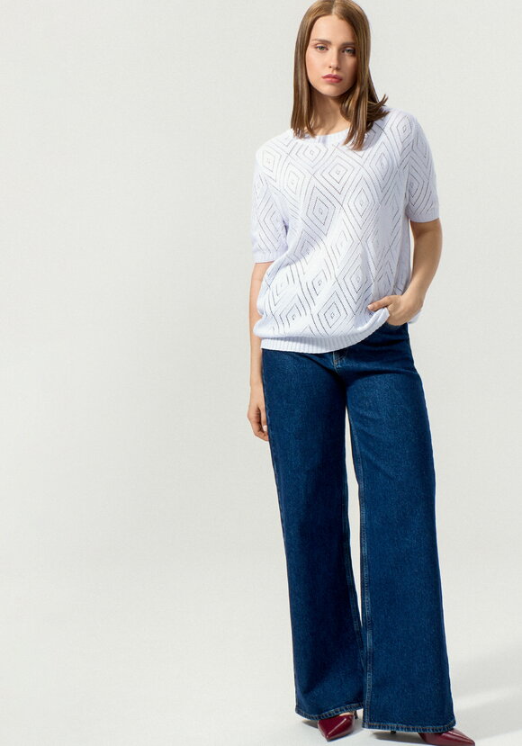 Джемпер с коротким рукавом ажурный шир.  580, рис. 2