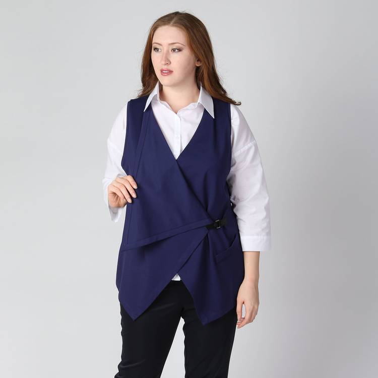 Комплект: блуза и асимметричный жилет шир.  750, рис. 2
