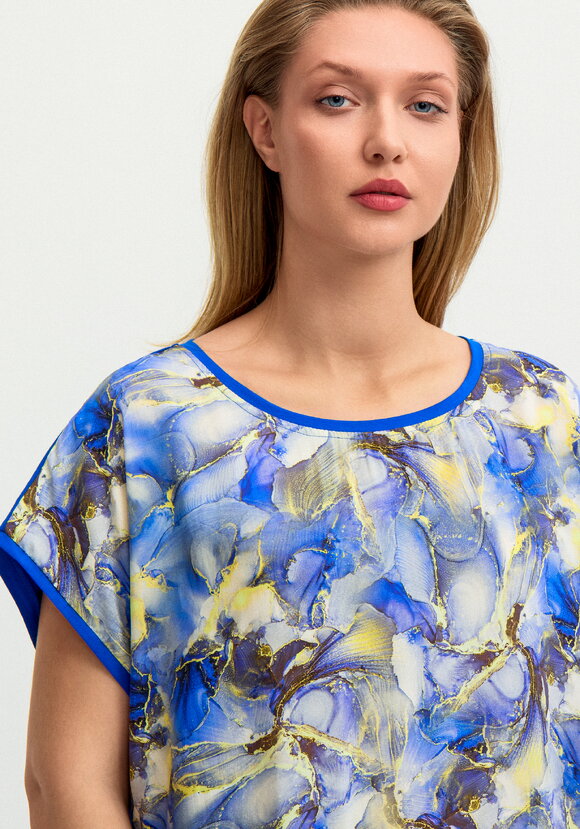 Блуза комбинированная со спущенным плечом шир.  580, рис. 13