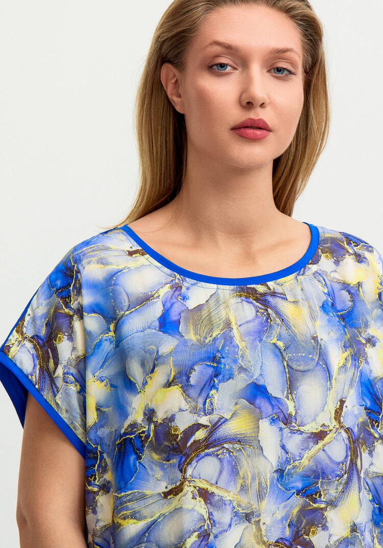 Блуза комбинированная со спущенным плечом шир.  750, рис. 13