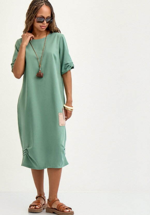 Платье изо льна свободного кроя шир.  580, рис. 7