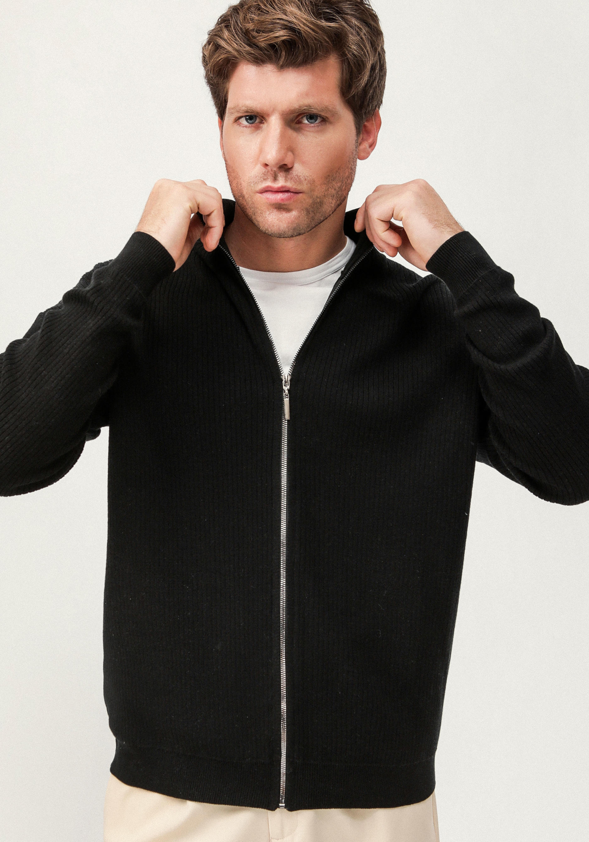 

Жакет с воротником-стойкой, Черный