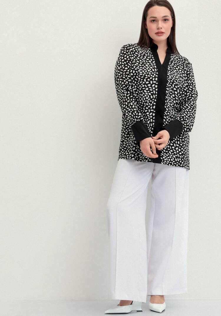 Рубашка с контрастными вставками шир.  750, рис. 14