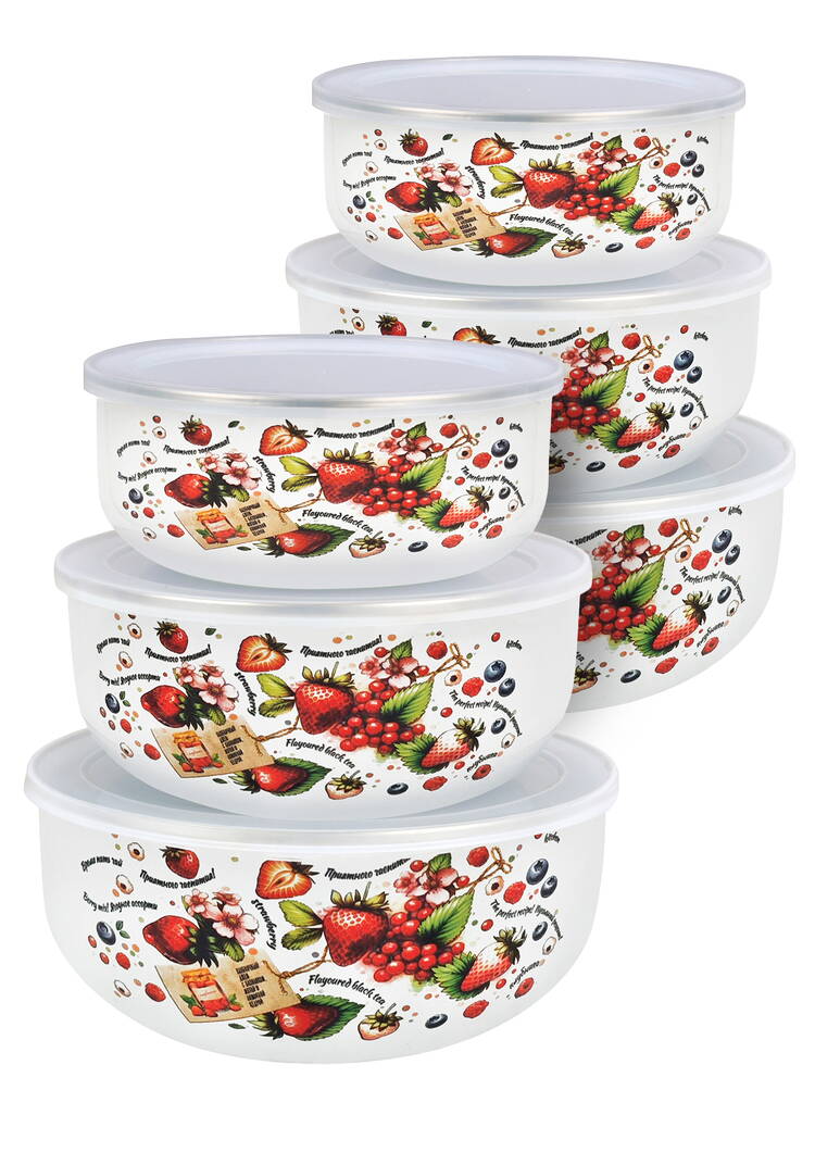 Набор мисок с крышками, 6 шт. шир.  750, рис. 3