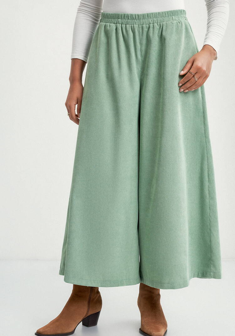 Юбка-брюки из микровельвета шир.  750, рис. 4