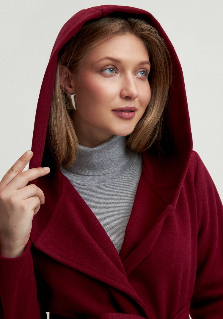 Пальто удлиненное на запах с разрезами шир.  750, рис. 35