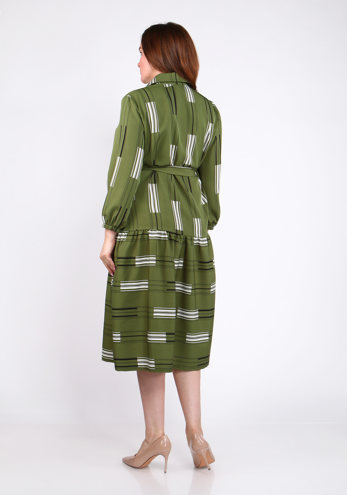 Платье "Яркий стиль" Bianka Modeno, размер 50, цвет зелёный - фото 4