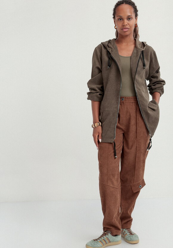 Куртка вельветовая с капюшоном на молнии шир.  580, рис. 18