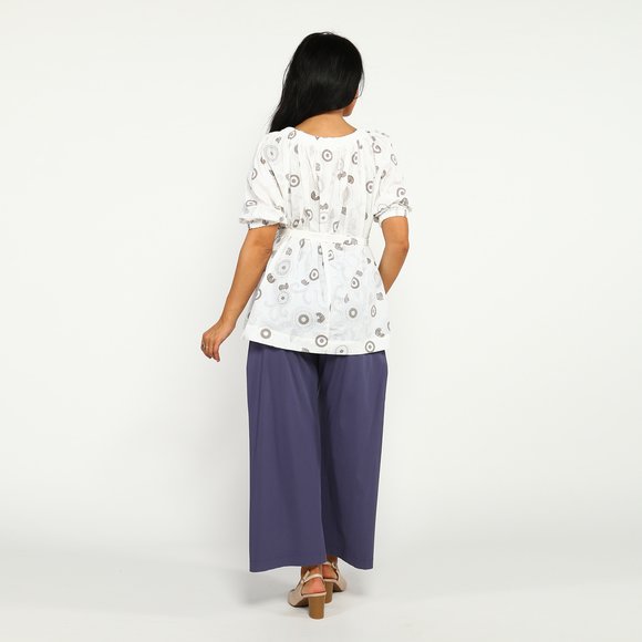 Блуза с поясом и декором Бант шир.  580, рис. 11