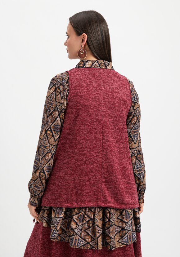 Жилет А-силуэта с кулиской по низу шир.  580, рис. 11