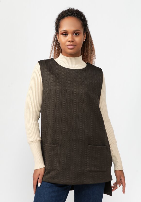 Жилет из фактурной трикотажной ткани шир.  580, рис. 7