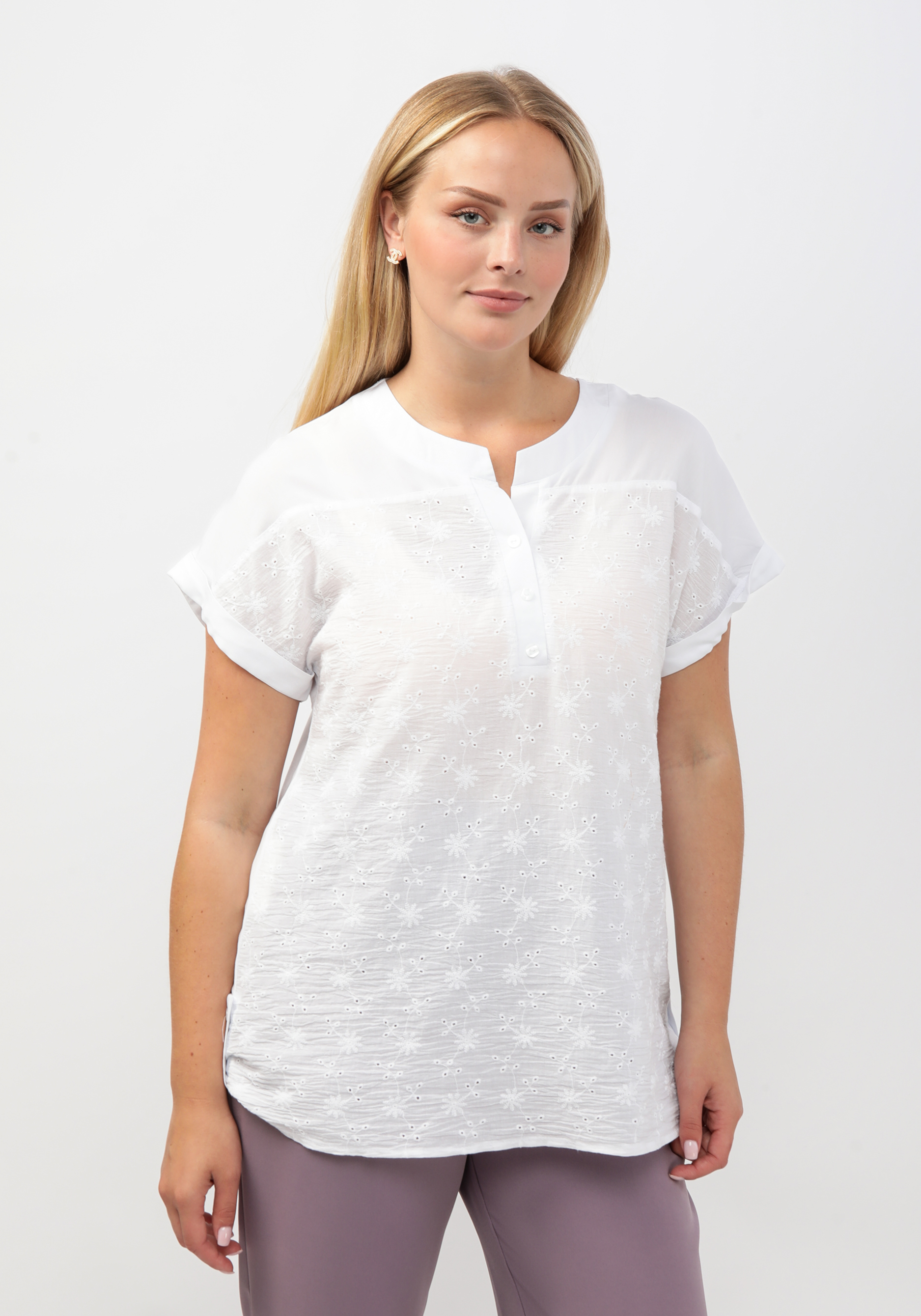 Блуза "Анна" Vittori Vi, размер 52, цвет белый - фото 1