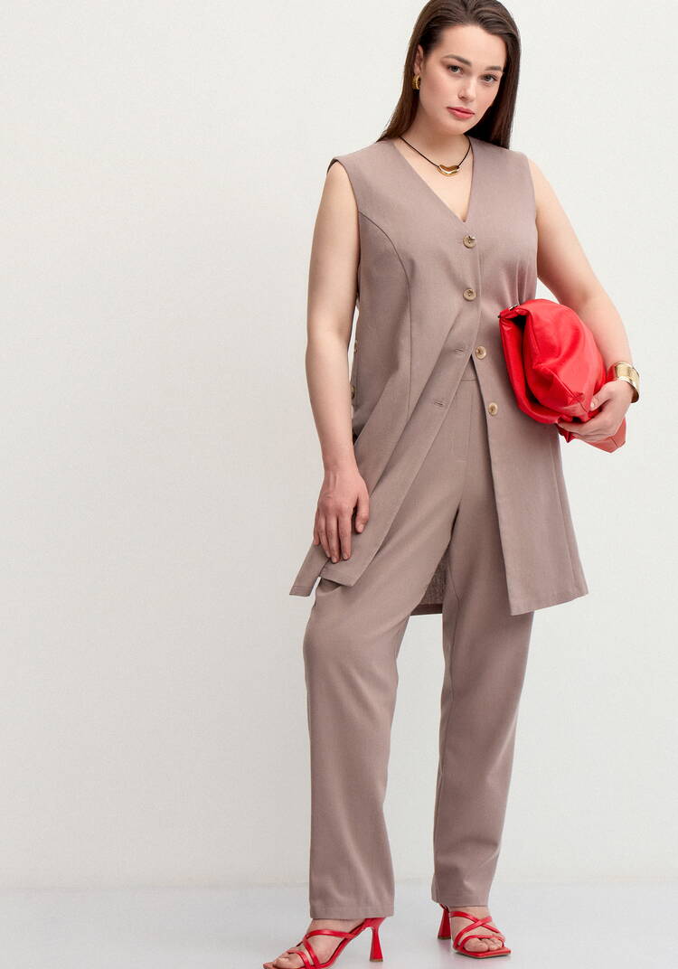 Брюки изо льна длиной 7/8 шир.  750, рис. 1