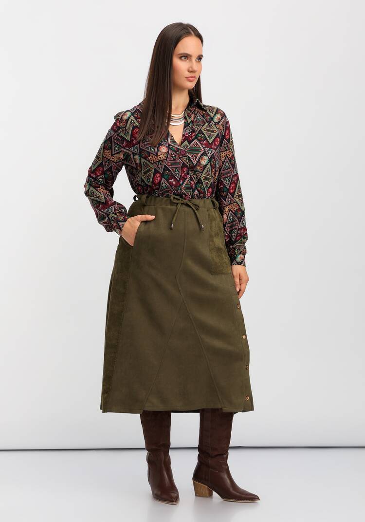 Юбка комбинированная на эластичной ленте шир.  750, рис. 17