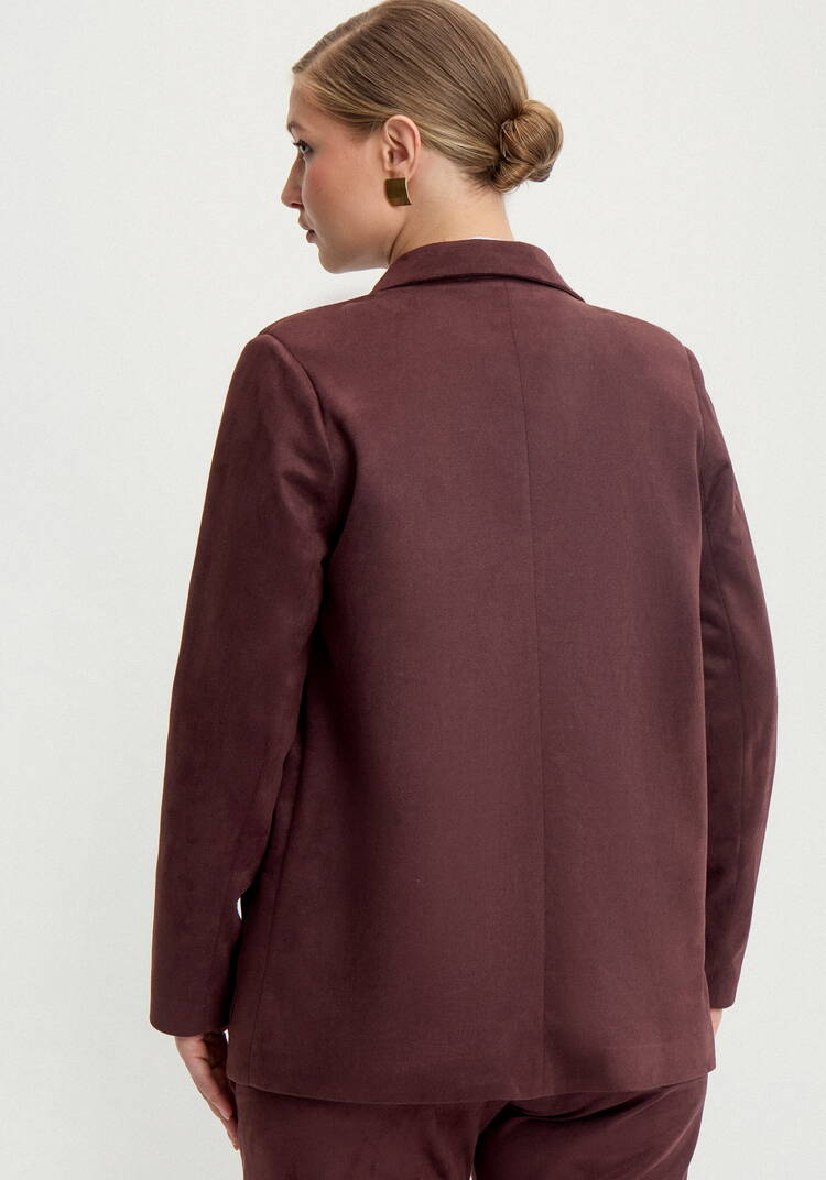 Пиджак одноборный замшевый шир.  750, рис. 3