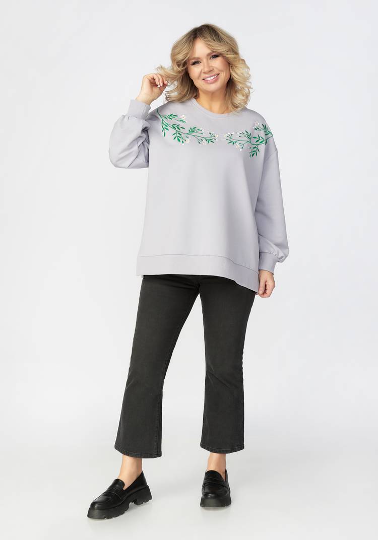 Свитшот женский с вышивкой шир.  750, рис. 4