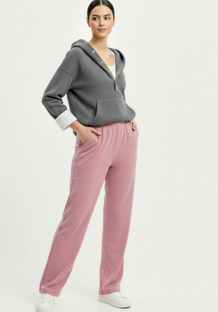 Брюки прямые трикотажные на резинке шир.  750, рис. 8