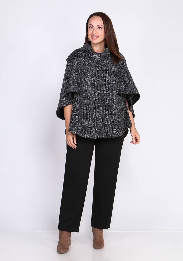 Кейп из пальтовой ткани шир.  750, рис. 1
