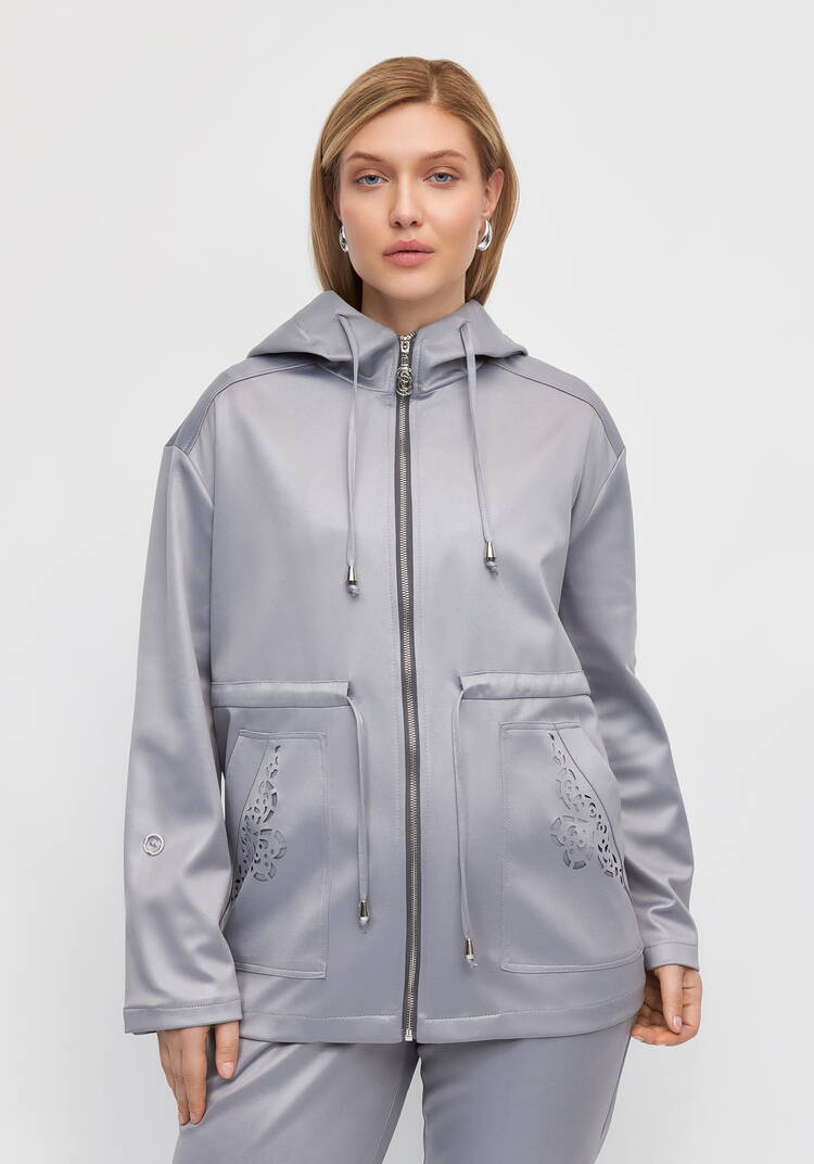 Ветровка с ажурным узором на карманах шир.  750, рис. 4