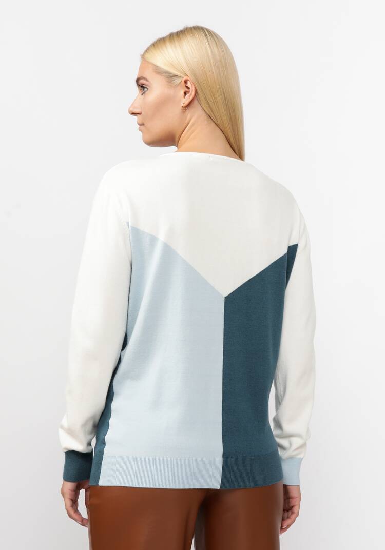 Джемпер вязаный с геометричным рисунком шир.  750, рис. 15