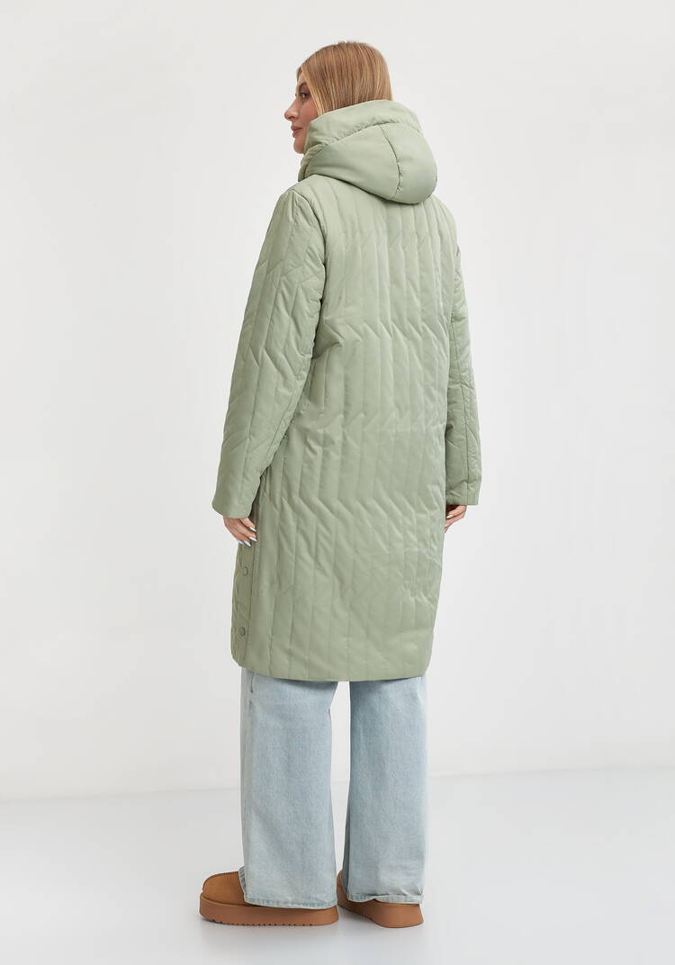 Пальто с фигурной стежкой Стефания шир.  750, рис. 19