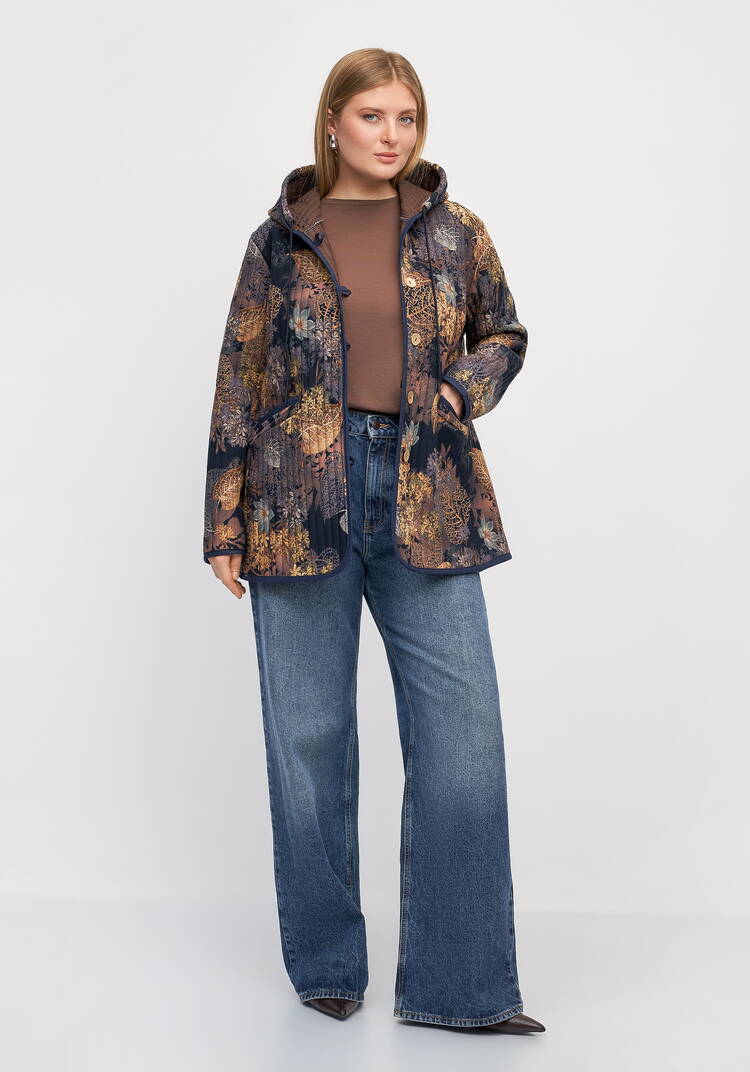 Куртка с принтом стеганная шир.  750, рис. 9