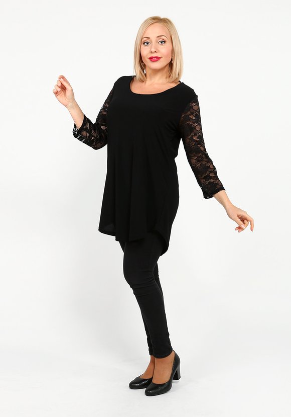 Туника с гипюровыми рукавами шир.  580, рис. 13