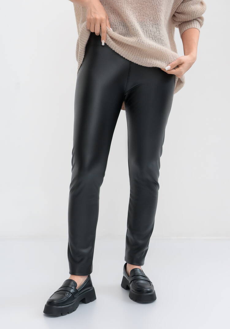 Леггинсы утепленные под кожу шир.  750, рис. 2