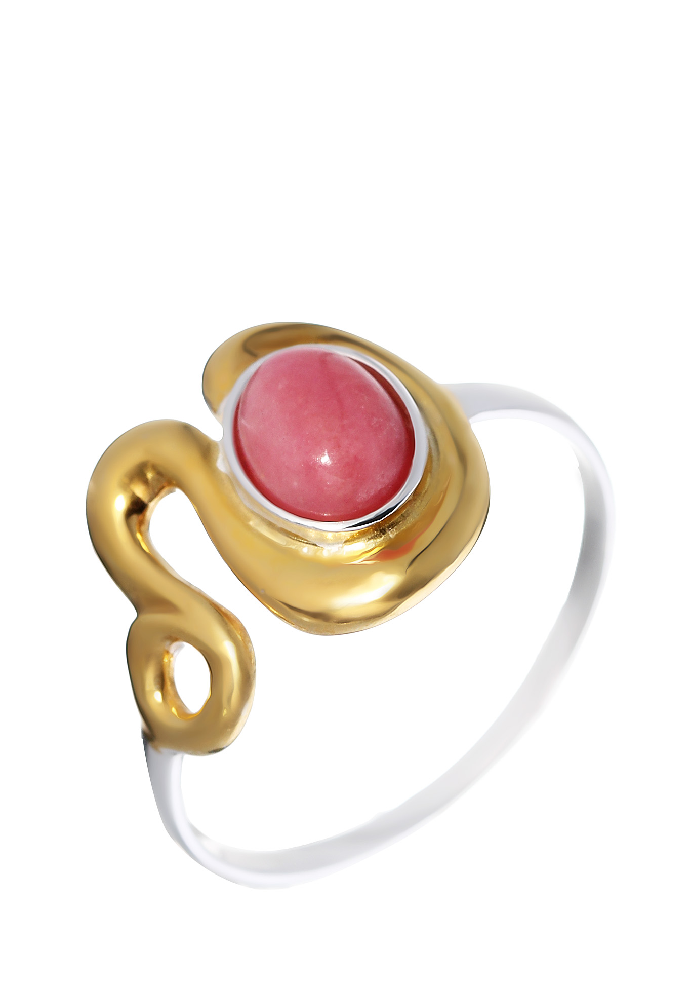 

Серебряное кольцо "Ивет", Розовый