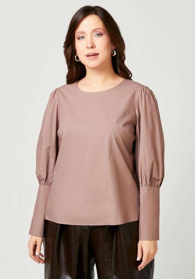 Блуза прямого кроя на пуговицах сзади шир.  750, рис. 6