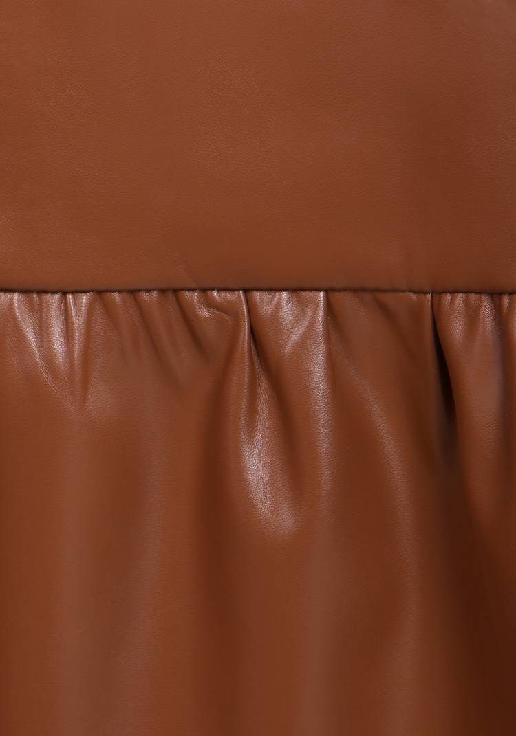 Юбка с воланом из эко-кожи шир.  750, рис. 16