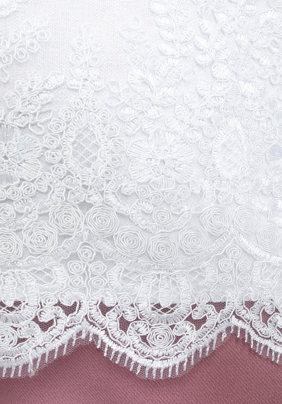 Блуза свободная с кружевной вставкой шир.  580, рис. 4