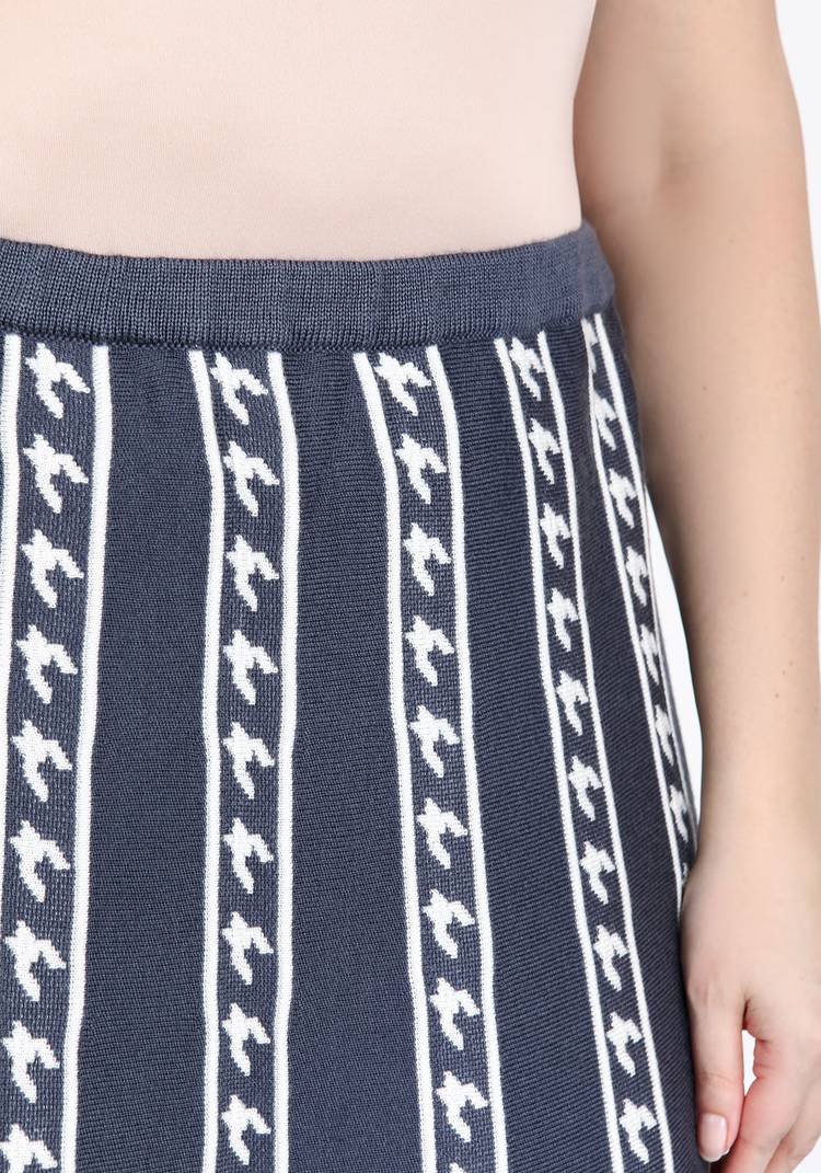 Юбка с вертикальным рисунком пье-де-пуль шир.  750, рис. 8