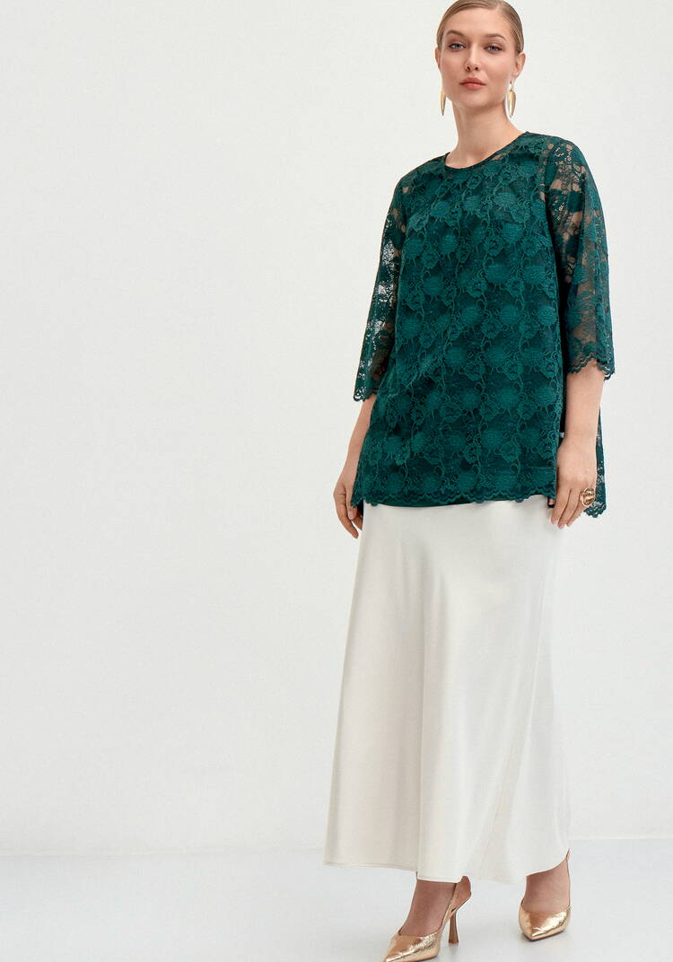 Туника из кружева с топом шир.  750, рис. 2