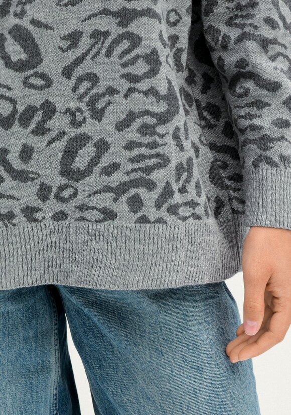 Джемпер с леопардовым принтом шир.  580, рис. 20